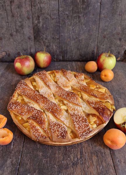 Afbeelding van Appel Abrikozenvlaai (30 cm)